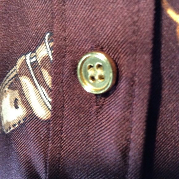 Talbots Red Silk Top - Picture 4 of 5